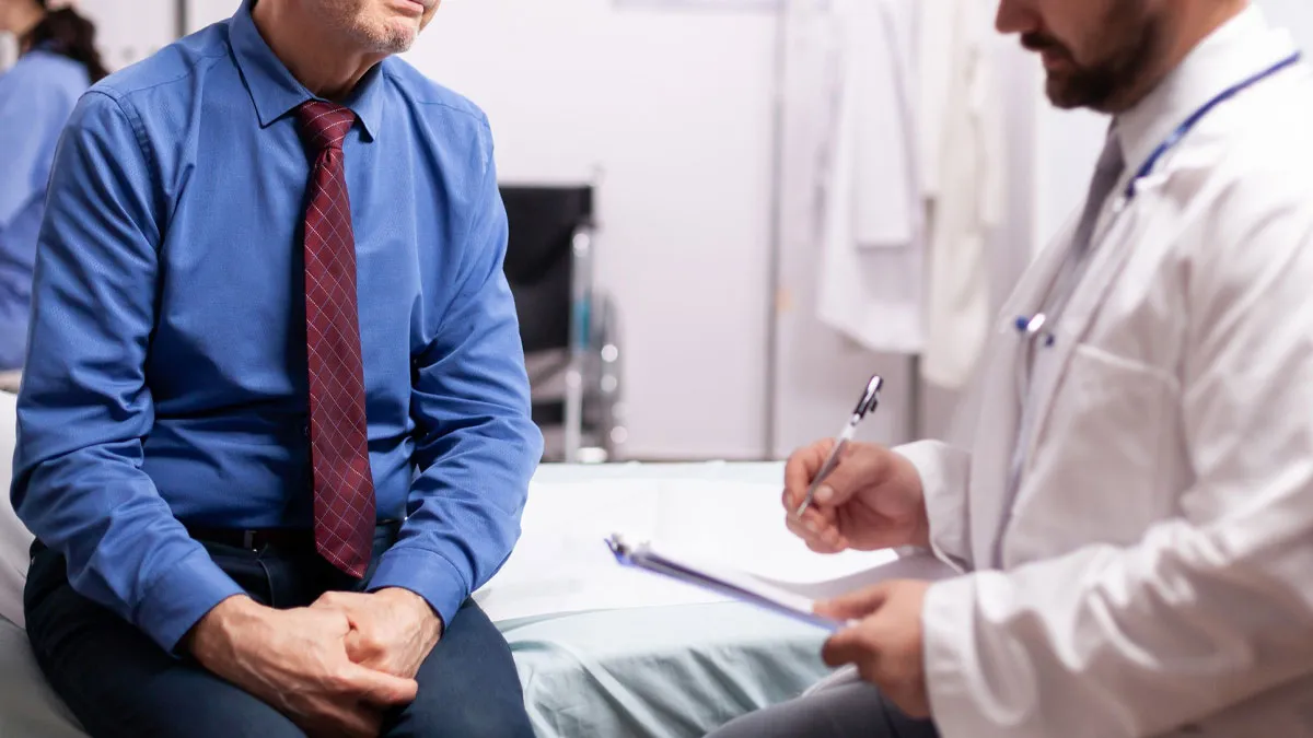 Vasectomy person consulting a urologist